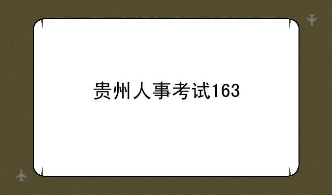 贵州人事考试163