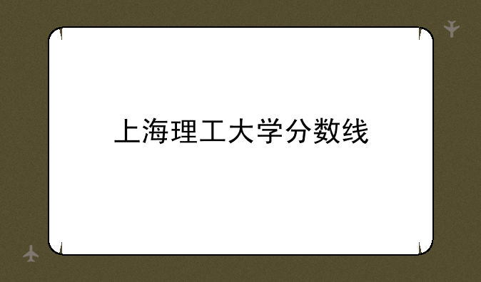 上海理工大学分数线